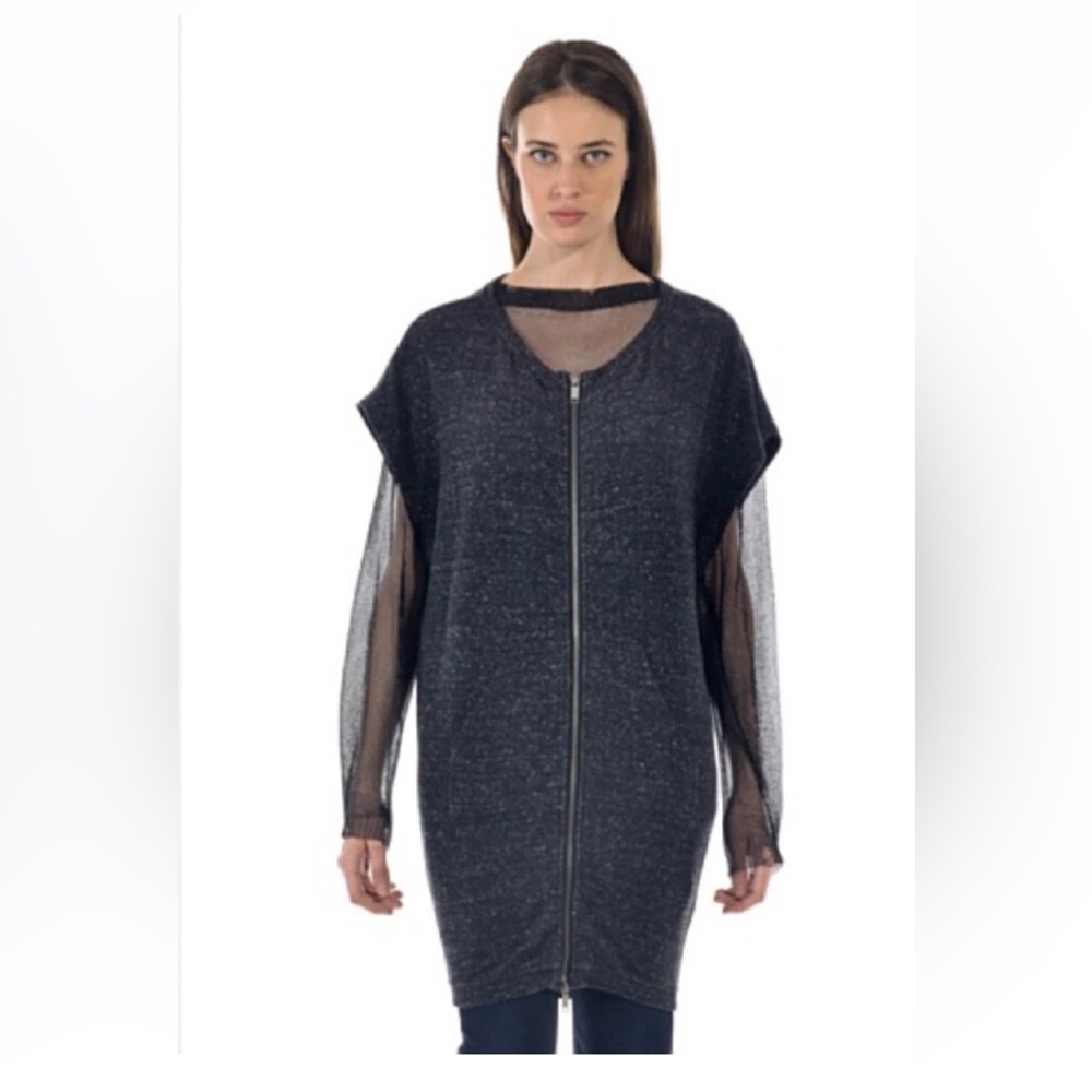 DIESEL D GERTRUDE double zipper terry dress marled